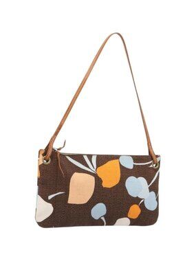 Miu Miu Shoulder Bag Canvas Brown Gold